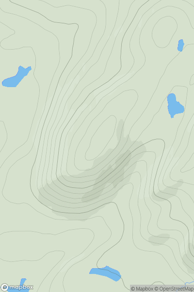 Thumbnail image for Meall nan Dearcag [Loch Broom to Strath Oykel] showing contour plot for surrounding peak